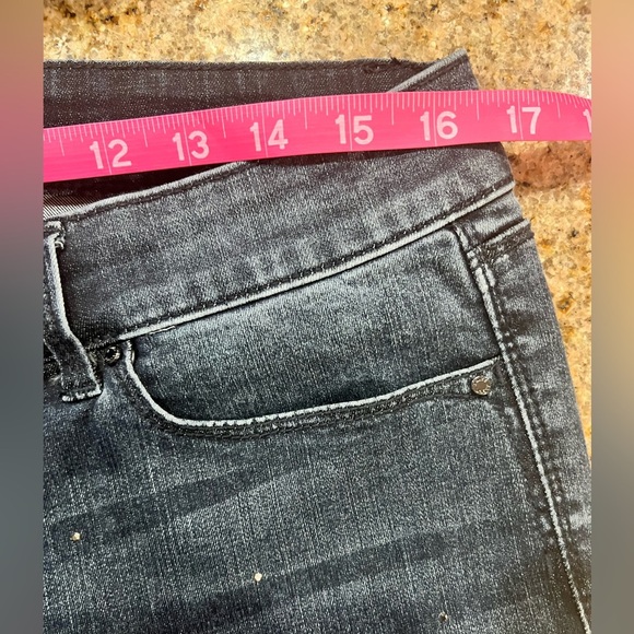 White House Black Market Mid Rise Front Studs Skinny Ankle Jeans size 12 EUC - Picture 6 of 12